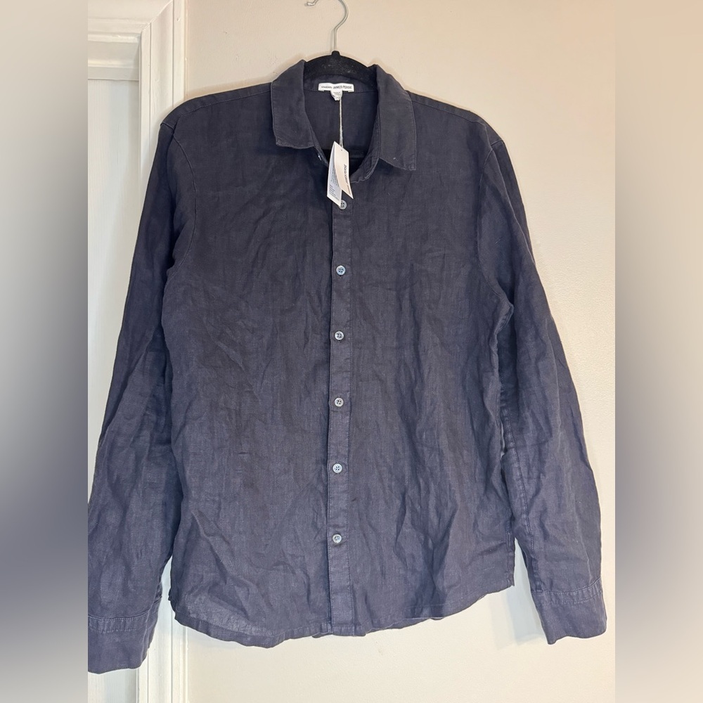 James Perse women’s classic  100% Linen Shirt NWTsize 1